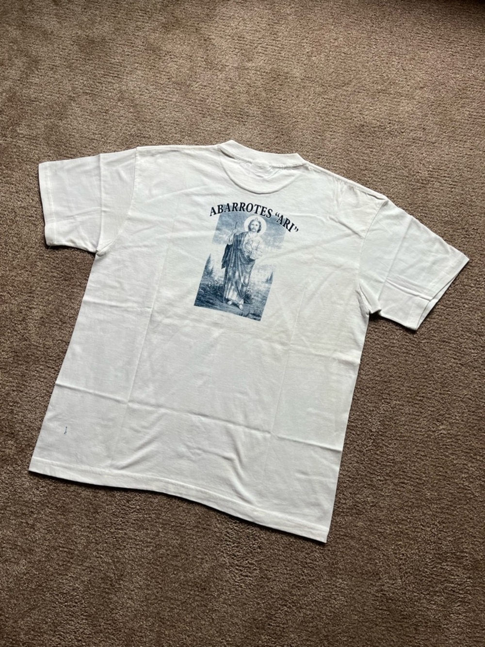 VTG 90’s Jesus Abbarottes White Tee - Picture 2 of 7